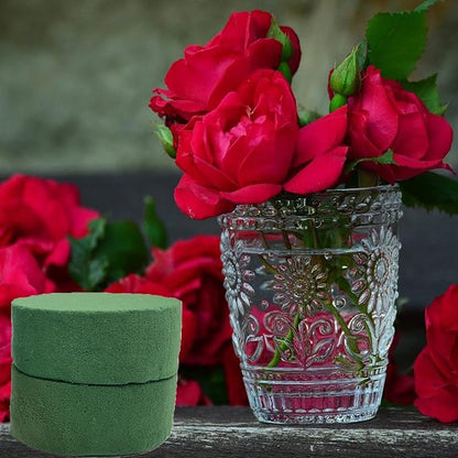 5 Pcs Floral Foam, MYYZMY 4.7 Inch Dry Wet Floral Foam Bricks Round - Image 5