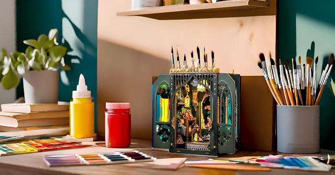 Fsolis Book Nook Kits, DIY Miniature House Kit 3D Puzzles - Image 3
