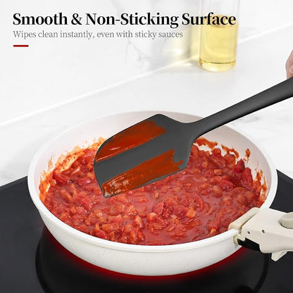 600ºF Heat Resistant Spatulas, High Heat Food Safe Semless Kitchen Silicone - Image 5