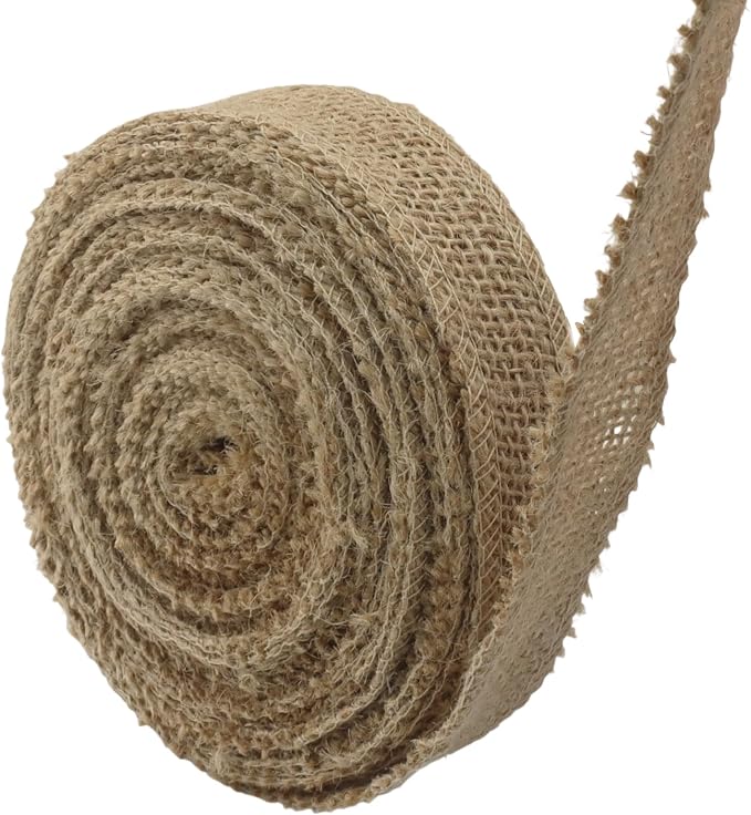1" Wide Natural Burlap Fabric Roll - Image 6