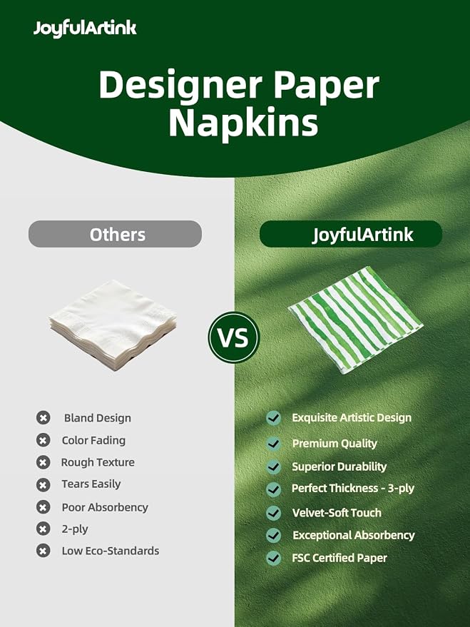 80 Pack Designer Cocktail Beverage Napkins, 3-Ply 5x5-inches Disposable - Image 8