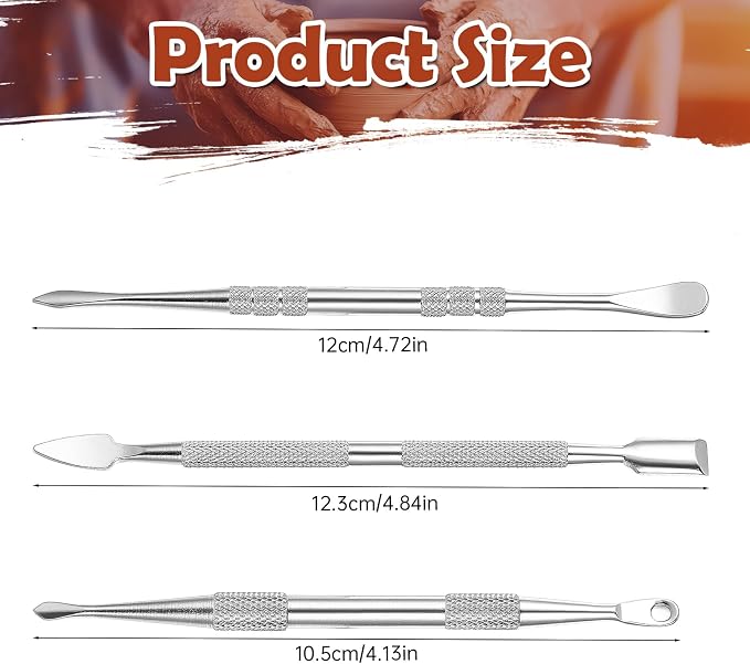 Piriuuo Wax Carving Tools Set, Stainless Steel Clay Sculpting Tools - Image 2