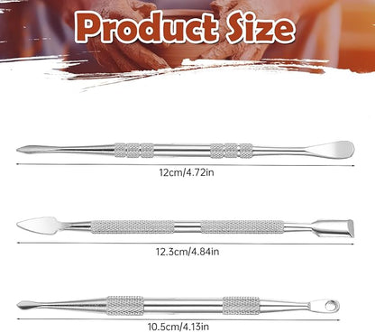 Piriuuo Wax Carving Tools Set, Stainless Steel Clay Sculpting Tools - Image 2