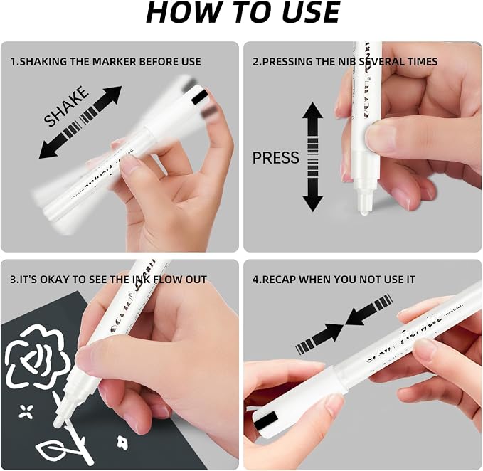 SFAIH Acrylic White Paint Pens - Image 9