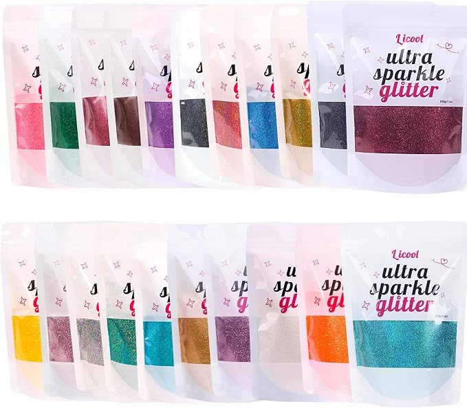 100g/3.5oz Pack Iridescent Rainbow Fine Glitter - Image 3