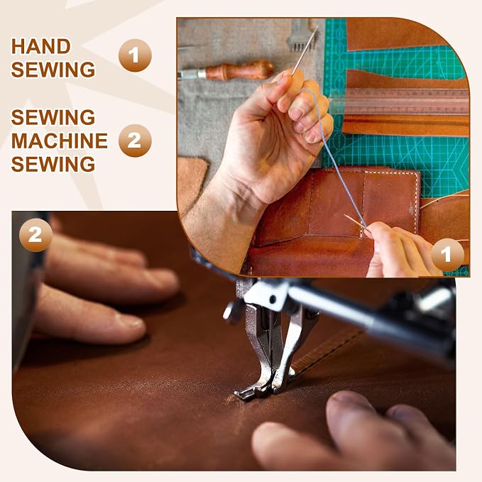 PATIKIL 284 Yard Flat Waxed Thread 150D 1mm Leather Sewing Cord - Image 5