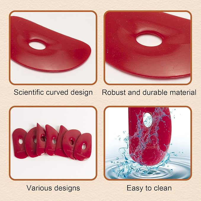 DIYOOHOMY Pottery Ribs for Pottery Tools and Clay Tools, Soft Silicone Ceramic - Image 4