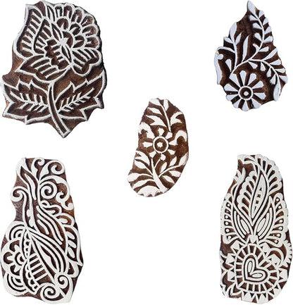 Royal Kraft Floral Wooden Printing Stamps - Image 2