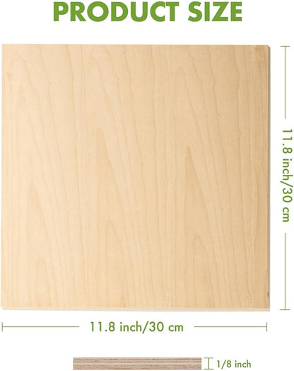 ROBOTIME Baltic Birch Plywood 1/8”, 3mm Plywood Crafting Wood Sheets 6 Pcs - Image 3