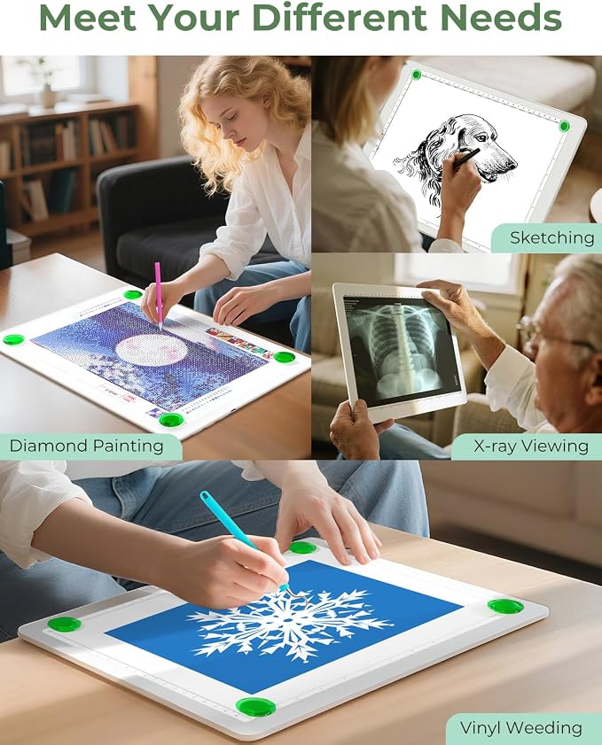 A3 Light Pad for Diamond Painting, Bawaslom Cordless Light Box for Tracing and - Image 7