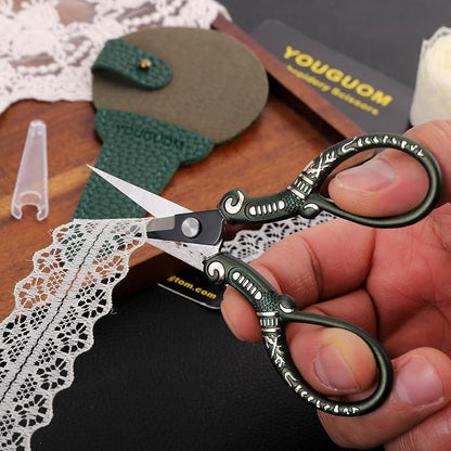 Vintage Craft Scissors with Case, Sharp Sewing Scissor - Image 5