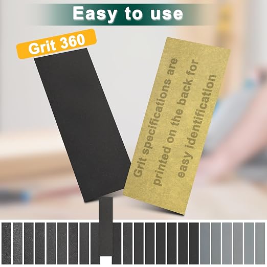 20PCS Sand Paper 360 Grit Sandpaper Sheets, 9 x 3.6 Inch Wet Dry Sandpaper - Image 3