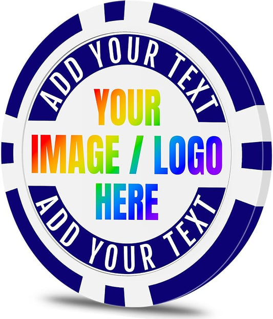50 Custom Poker Chips, Personalized by Qansean