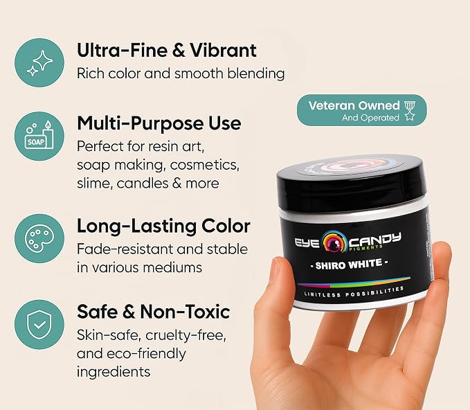 Eye Candy Pigments Premium White Mica Powder - Image 2