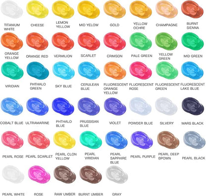 GOTIDEAL Acrylic Paint Cerulean Blue Tubes Non Toxic Non Fading, Rich Pigments - Image 3