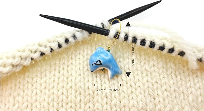 Handmade Ocean Fish Stitch Markers 4 PCS in One Case, Three Tropical Fish - Image 4