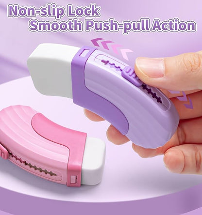 4+1 Pack Rubber Erasers Sliding Retractable Eraser, Large White Erasers - Image 6