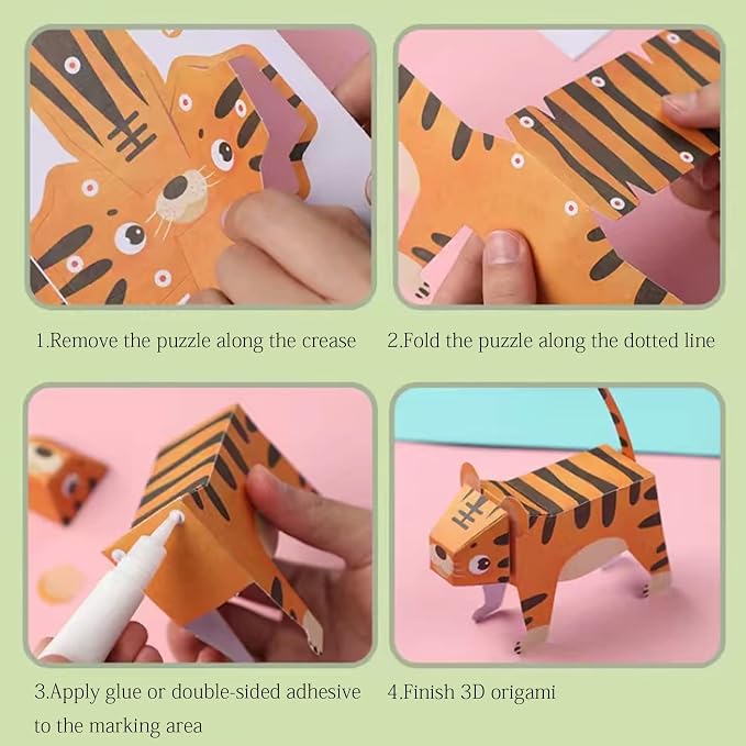MIREONETRY Origami Paper for Kids Ages 6+, 16 Style 3D Car Origami Paper Kit - Image 4