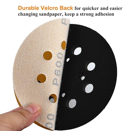 5-Inch 8-Hole Hook and Loop Sanding Discs 600-Grit Random Orbit Sandpaper - Image 4