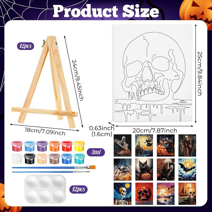 Zhanmai 12 Pack Pre Drawn Canvas - Image 2