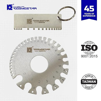 Cosmostar 2 Pcs Stainless Steel Welding Gauge Set – Wire & Metal Sheet - Image 3