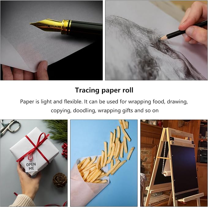 Tracing Paper Roll 36 Inches x 30 Yards, Large Trace Paper White Pattern Paper - Image 8