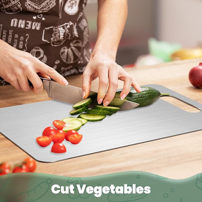 Titanium Cutting Board Set of 3, Premium Non-Slip, Food-Grade, Knife-Friendly - Image 2