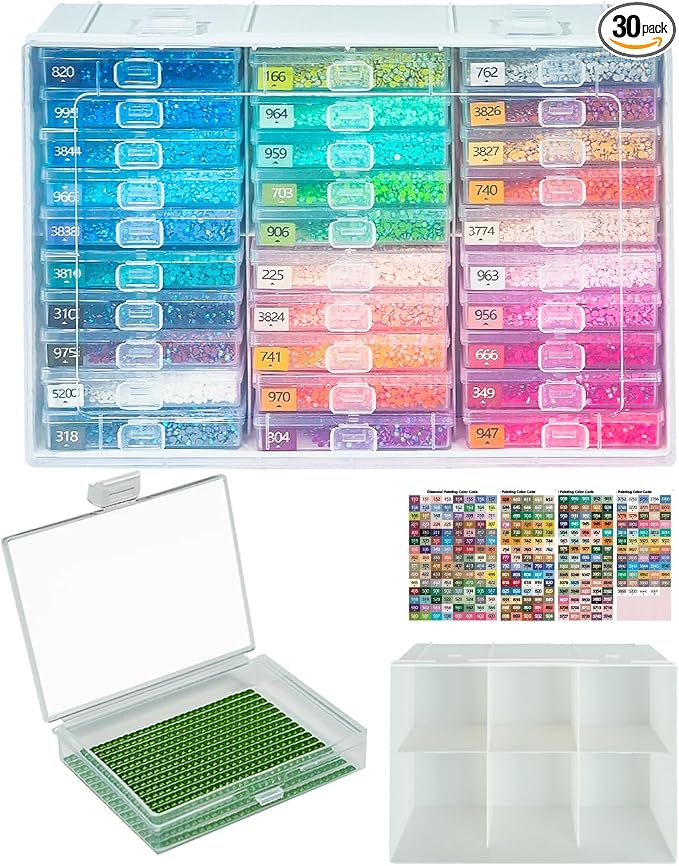 YBUTVY Diamond Art Trays with Lids, Diamond Painting Accessories by YBUTVY