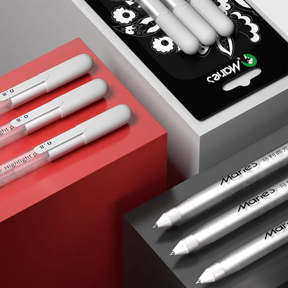 RVOGJP White Gel Pen Set, 3 Pack, 1mm Gel Ink Pens Opaque White Archival Ink - Image 3