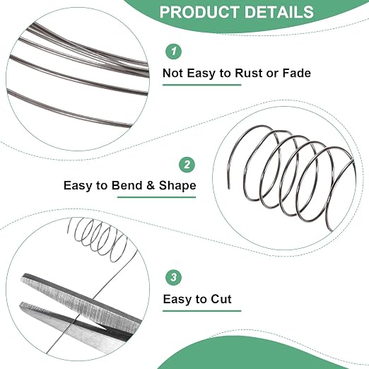 0.5 mm/24 Gauge Copper Wire for Jewelry Making, 20.3FT Copper Beading Craft - Image 2