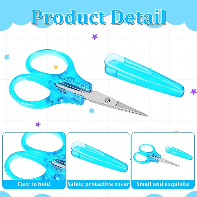 3 PCS Small All Purpose Craft Scissors, 3.5" Mini Stainless Steel Sewing Craft - Image 3