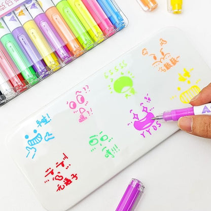 kander Direct Liquid Highlighter Acrylic Marker, 12 Colors Gel Pens - Image 2