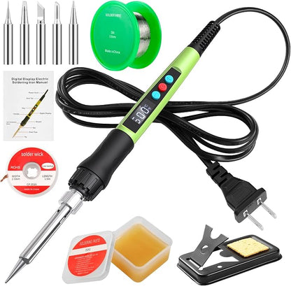 Soldering Iron Kit, 100W LED Digital Solder Gun kits by Q-MINGSoldering