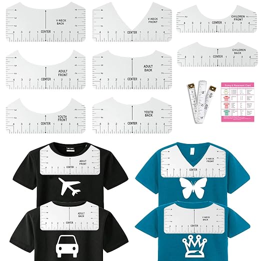 Vowlove Tshirt Ruler Guide for Vinyl Alignment by Vowlove