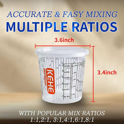 15 PACK Paint Mixing Cups by KEHE REFINISH, 18 oz, Disposable or Reusable - Image 6