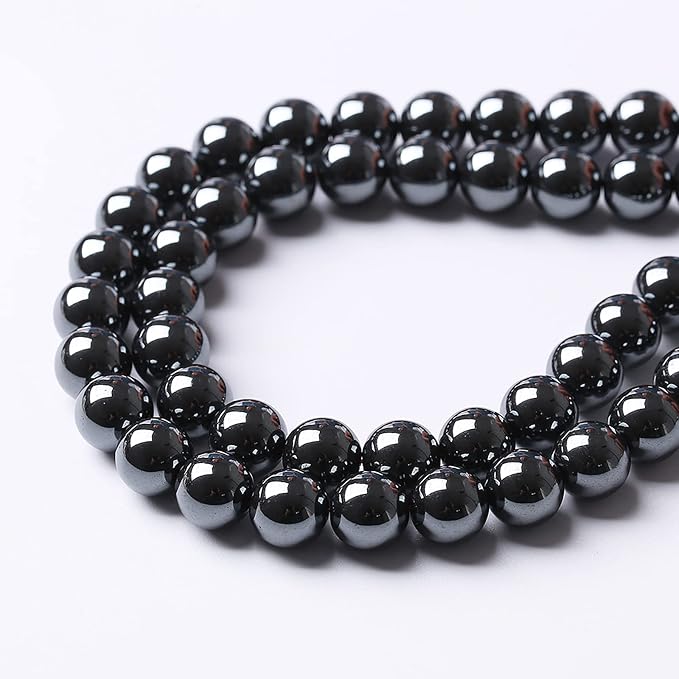 36pcs 12mm AAA Black Hematite Beads Crystal Energy Stone Healing Power Natural - Image 4
