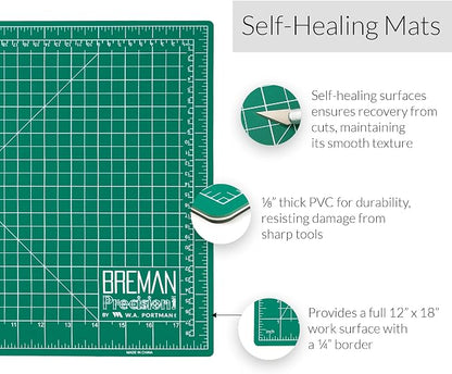 Breman Precision 12x18 & 18x24 Inch Self Healing Cutting Mat - Image 2