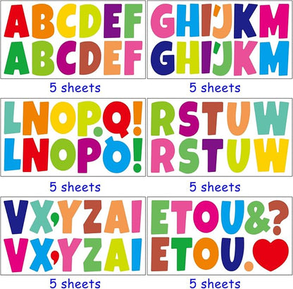 Bemeol 360 Pcs 30 Sheets Bulletin Board Letters 2.5 Inches Alphabet Stickers - Image 3
