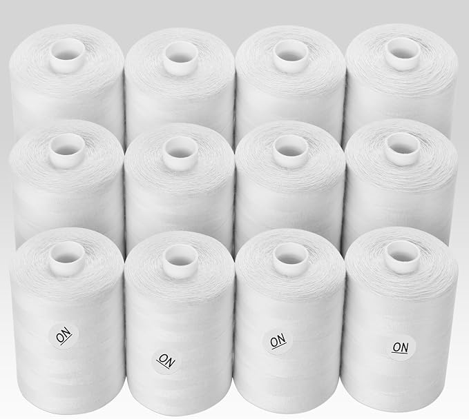 ilauke Thread for Sewing 12 Spools 1000 Yards Each, Polyester All Purpose by Visittheilauke