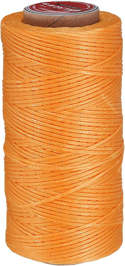 uxcell Flat Leather Sewing Waxed Thread, 140m / 153 Yards Polyester Wax String by uxcell