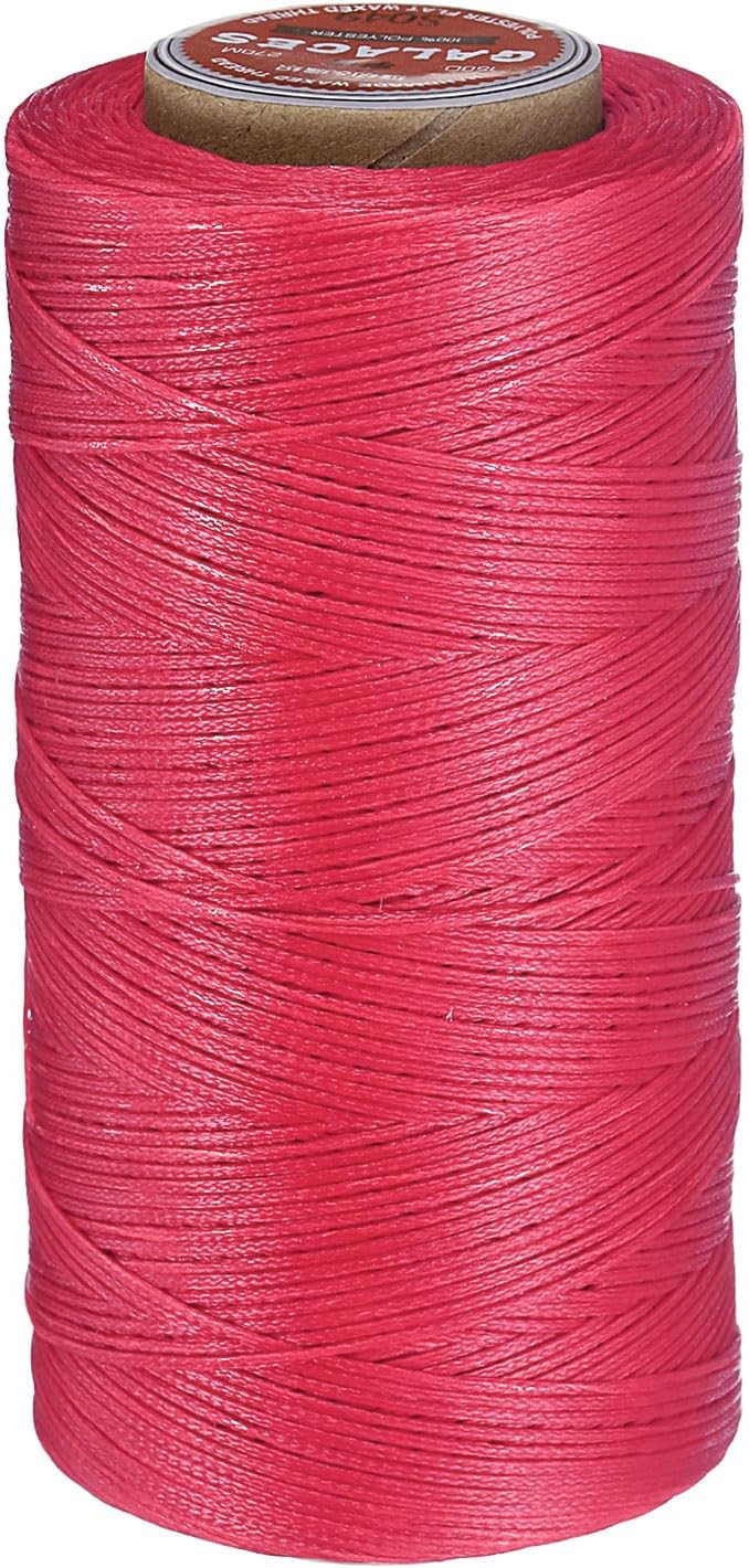uxcell Flat Leather Sewing Waxed Thread, 270m / 295 Yards Polyester Wax String by uxcell