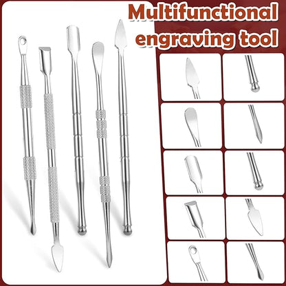 Piriuuo Wax Carving Tools Set, Stainless Steel Clay Sculpting Tools - Image 3