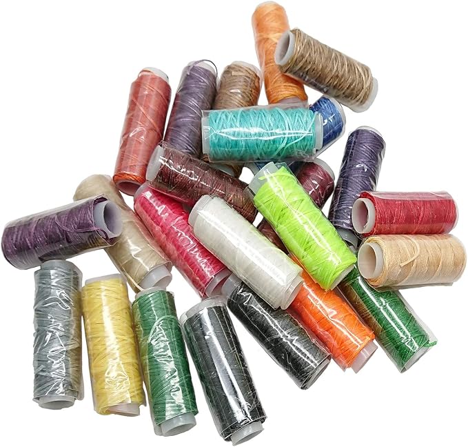 24 Colors Waxed Thread, Leather Sewing Thread, Hand Stitching Thread - Image 2