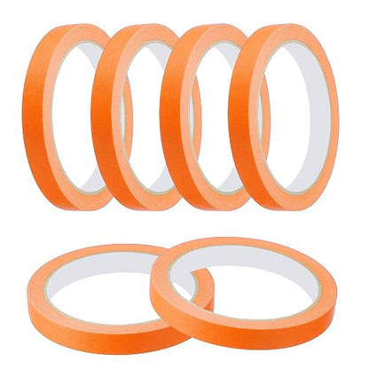 MECCANIXITY Masking Tape 0.5 Inch x 21 Yard Painter's Tape Orange Paint Tapes by MECCANIXITY