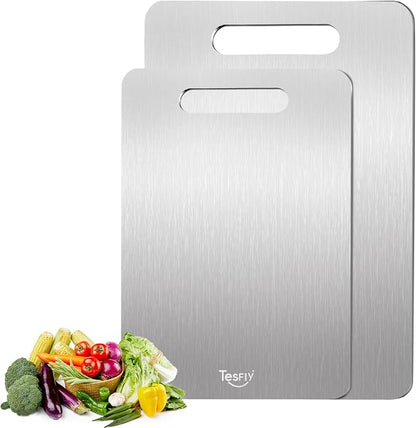 2 Pack Titanium Cutting Board by TESFLY