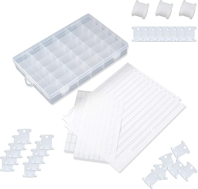 120 Pieces Plastic Floss Bobbins by SympabasicSouffahouse