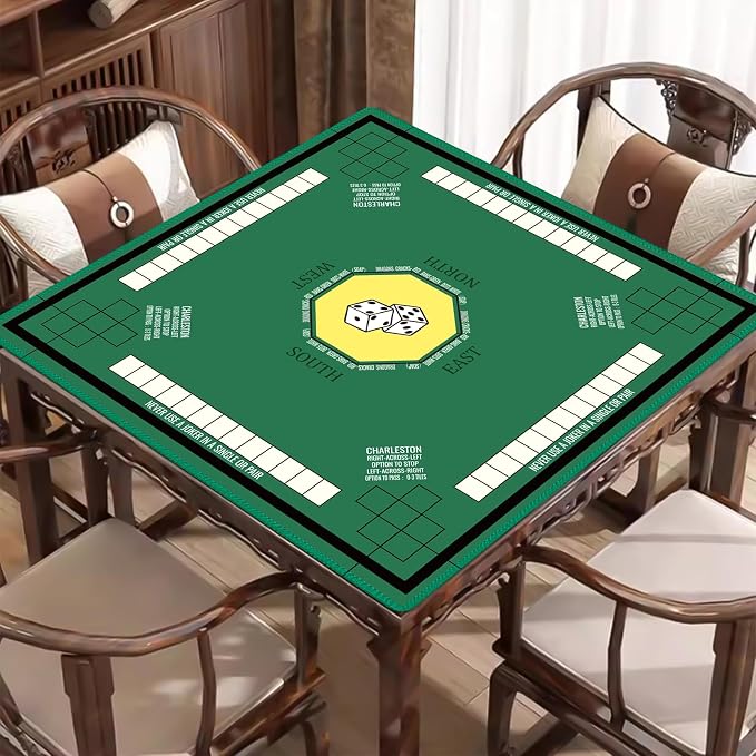 Mahjong Mat for Table 31.5''x31.5'', Mahjong Cloth Cover - Image 3