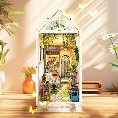 DIY Book Nook Kit, DIY Dollhouse Booknook Bookshelf Insert Decor, 3D Wooden - Image 4