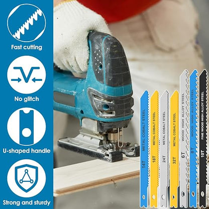 54Pcs Jig Saw Blade Set High Carbon Steel Assorted Saw Blades - Image 8