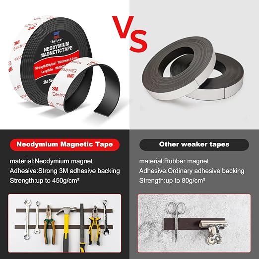 Neodymium Magnetic Tape, Flexible Magnet Tape Strips Roll - Image 5